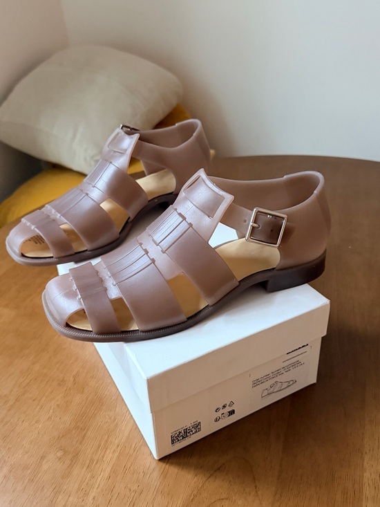 COS Shoes - COS Brown Jelly Square-Toe Fisherman Sandals
